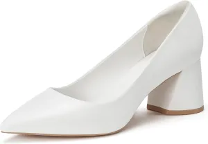 ALICEPUB Women's Closed Toe Heels Pumps Slingback Heels 2inch Chunky Block Heels Low Dress Shoes Comfortable Business Office Work Heels Wedding Shoes
