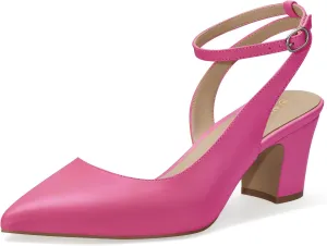 ALICEPUB Women's Closed Toe Heels Pumps Slingback Heels 2inch Chunky Block Heels Low Dress Shoes Comfortable Business Office Work Heels Wedding Shoes