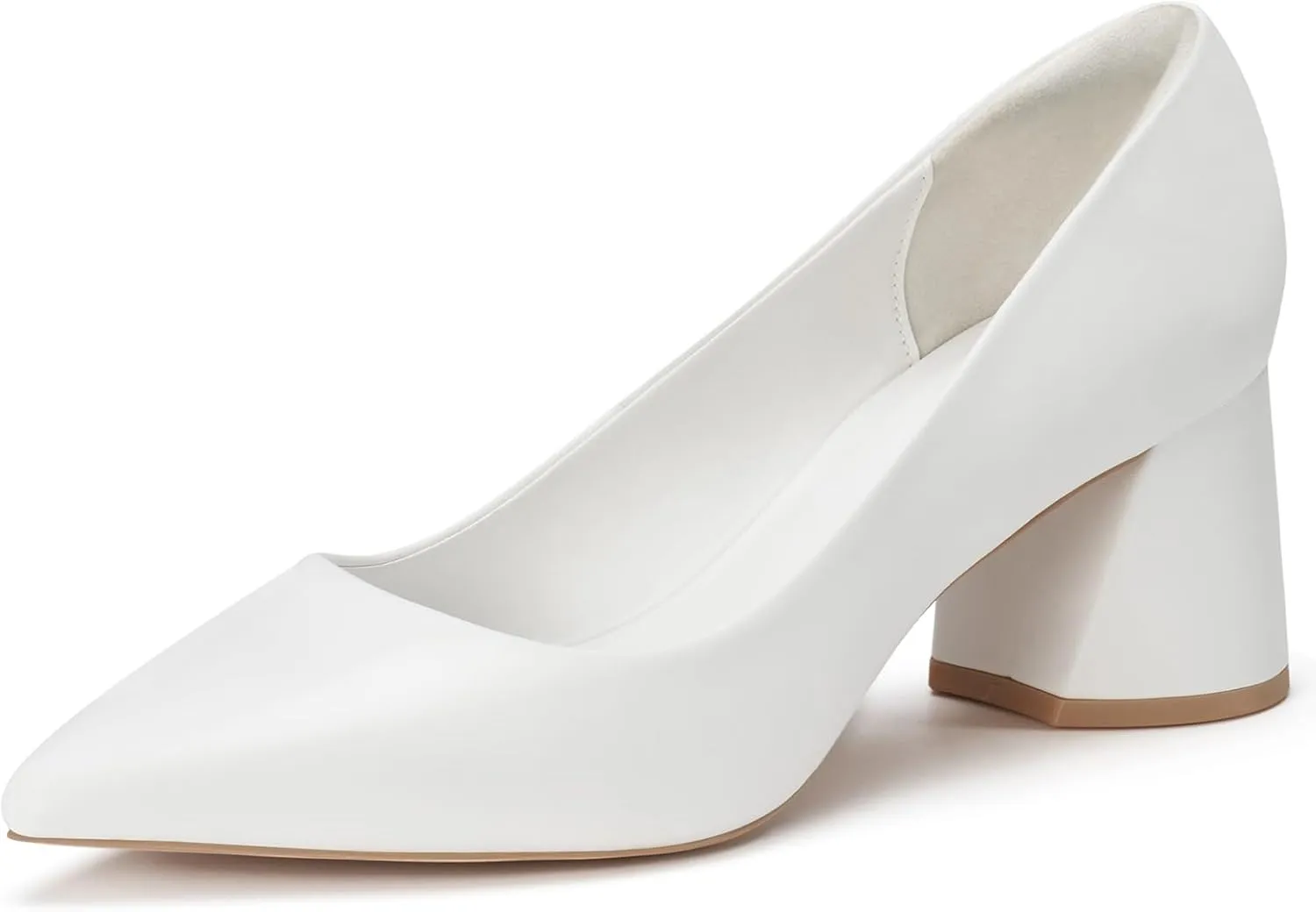ALICEPUB Women's Closed Toe Heels Pumps Slingback Heels 2inch Chunky Block Heels Low Dress Shoes Comfortable Business Office Work Heels Wedding Shoes