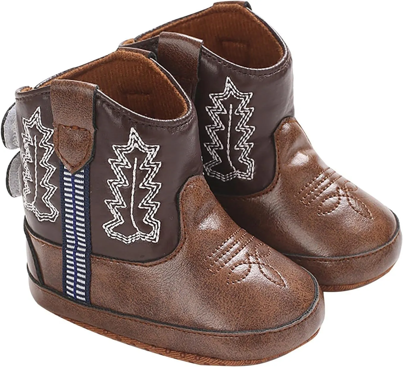 Baby Infant Toddler Girls Leather Western Boots Cowboy Bootie Soft Sole Non Slip Shoes Little Girl Size 12 Booties