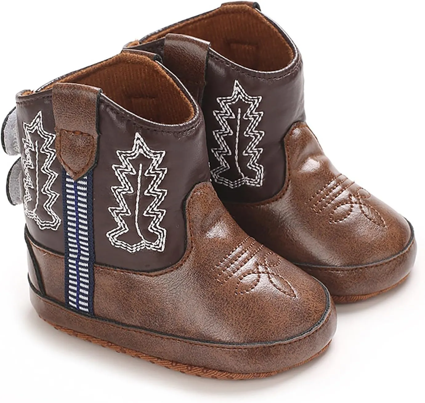 Baby Infant Toddler Girls Leather Western Boots Cowboy Bootie Soft Sole Non Slip Shoes Little Girl Size 12 Booties