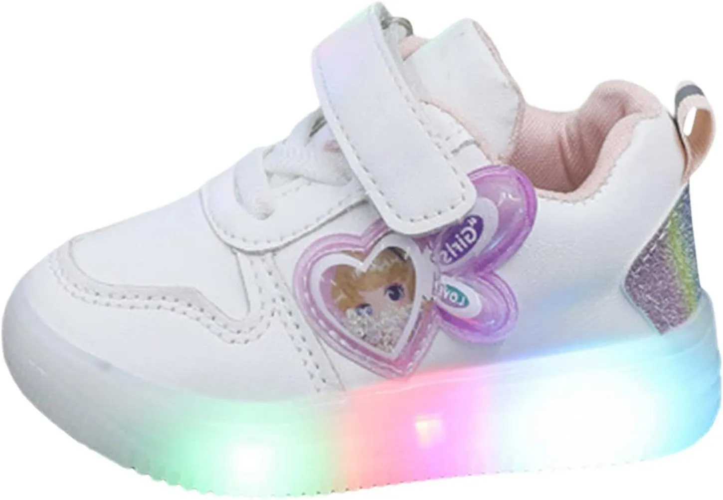 Baby Toddler Boys Girl LED Light Up Casual Shoes 17 Years Old Kids 𝙲artoon Rabbit Luminous Sport Shoes Sneakers