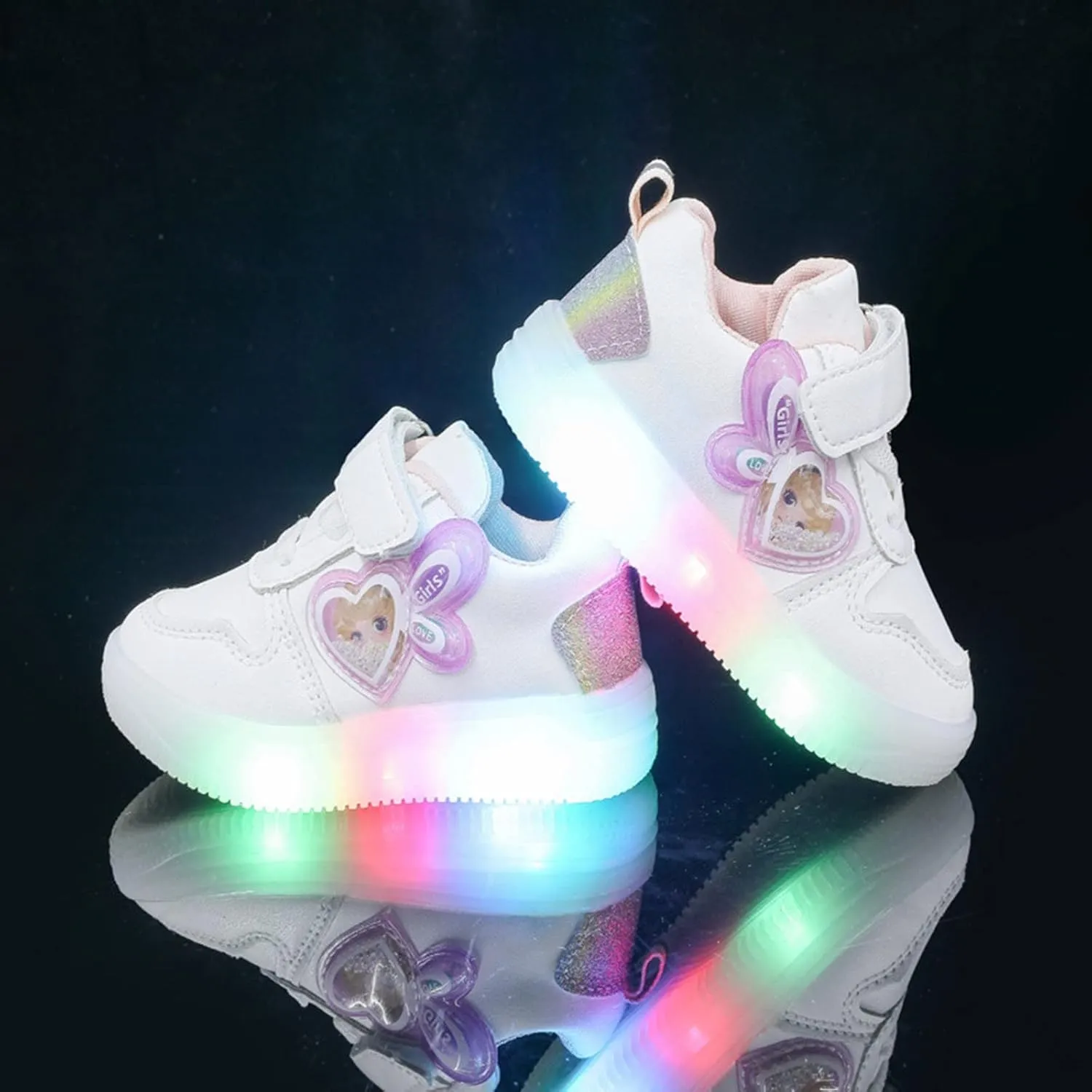Baby Toddler Boys Girl LED Light Up Casual Shoes 17 Years Old Kids 𝙲artoon Rabbit Luminous Sport Shoes Sneakers