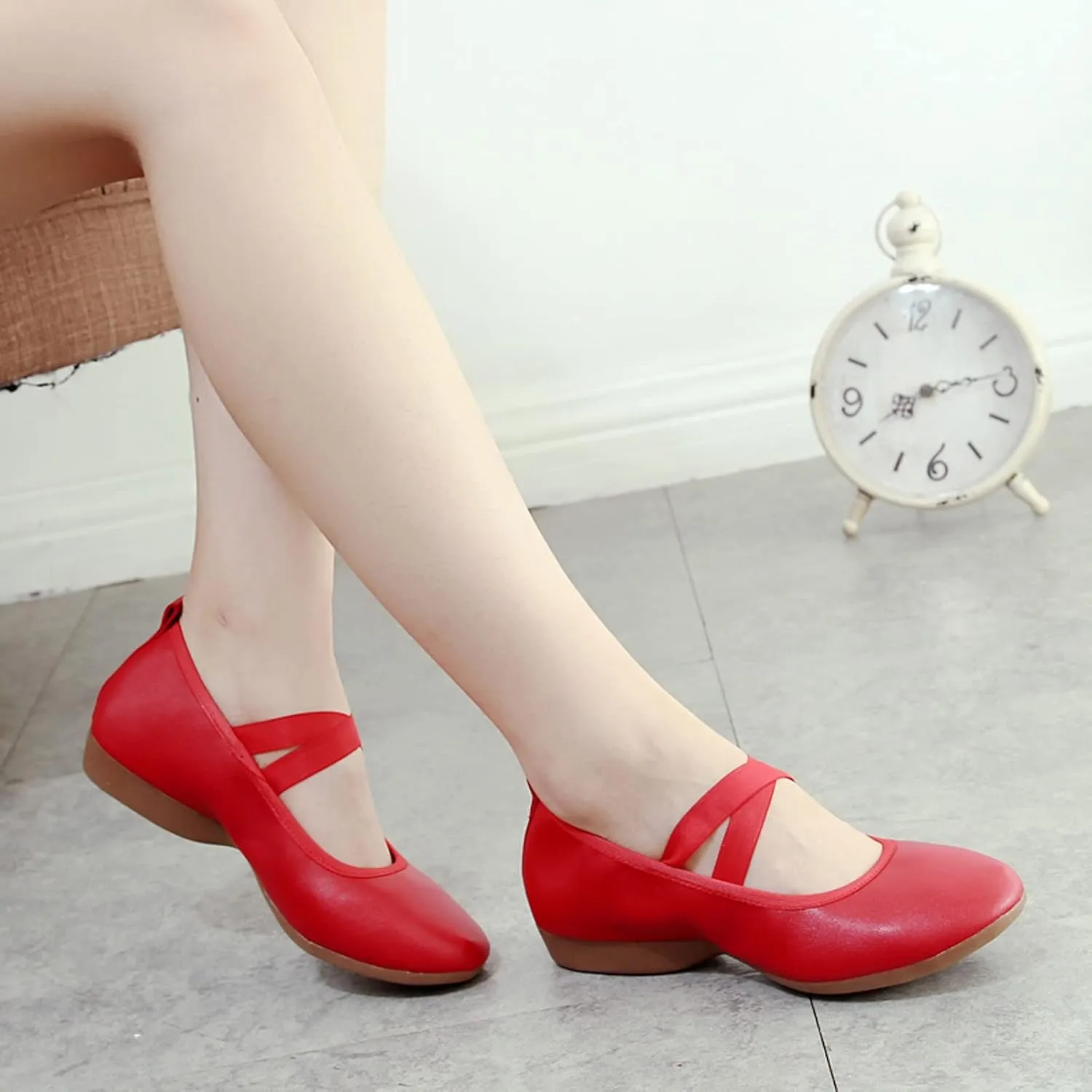 Ballet Flats Shoes for Women Mary Jane Flats Bow Dressy Comfortable Round Toe Slip On Ballerina Flat Shoes