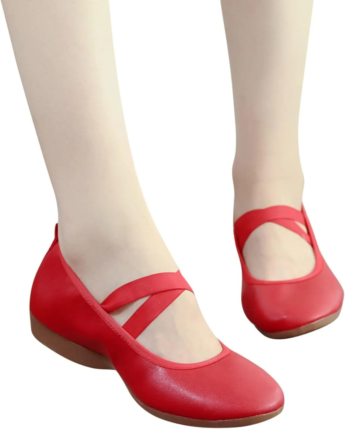 Ballet Flats Shoes for Women Mary Jane Flats Bow Dressy Comfortable Round Toe Slip On Ballerina Flat Shoes