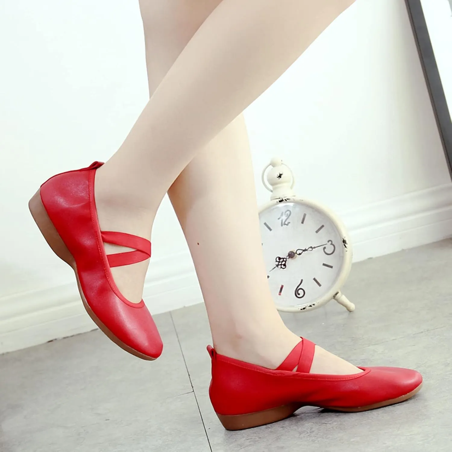 Ballet Flats Shoes for Women Mary Jane Flats Bow Dressy Comfortable Round Toe Slip On Ballerina Flat Shoes