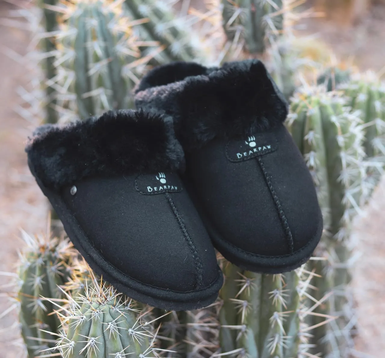 BEARPAW Womens Vegan Loki Slip On Vegan Slide Slippers