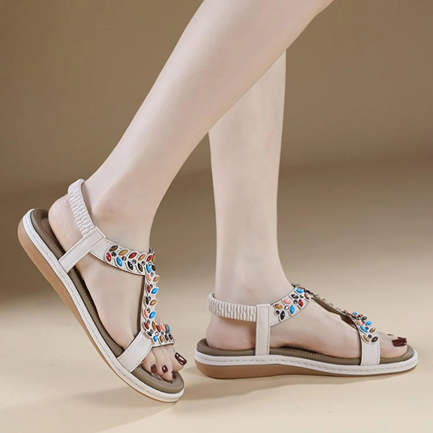 Breathable Summer Sandals for Women Comfortable Ankle Strap Outdoor Walking Shoes Versatile Sandals for Women