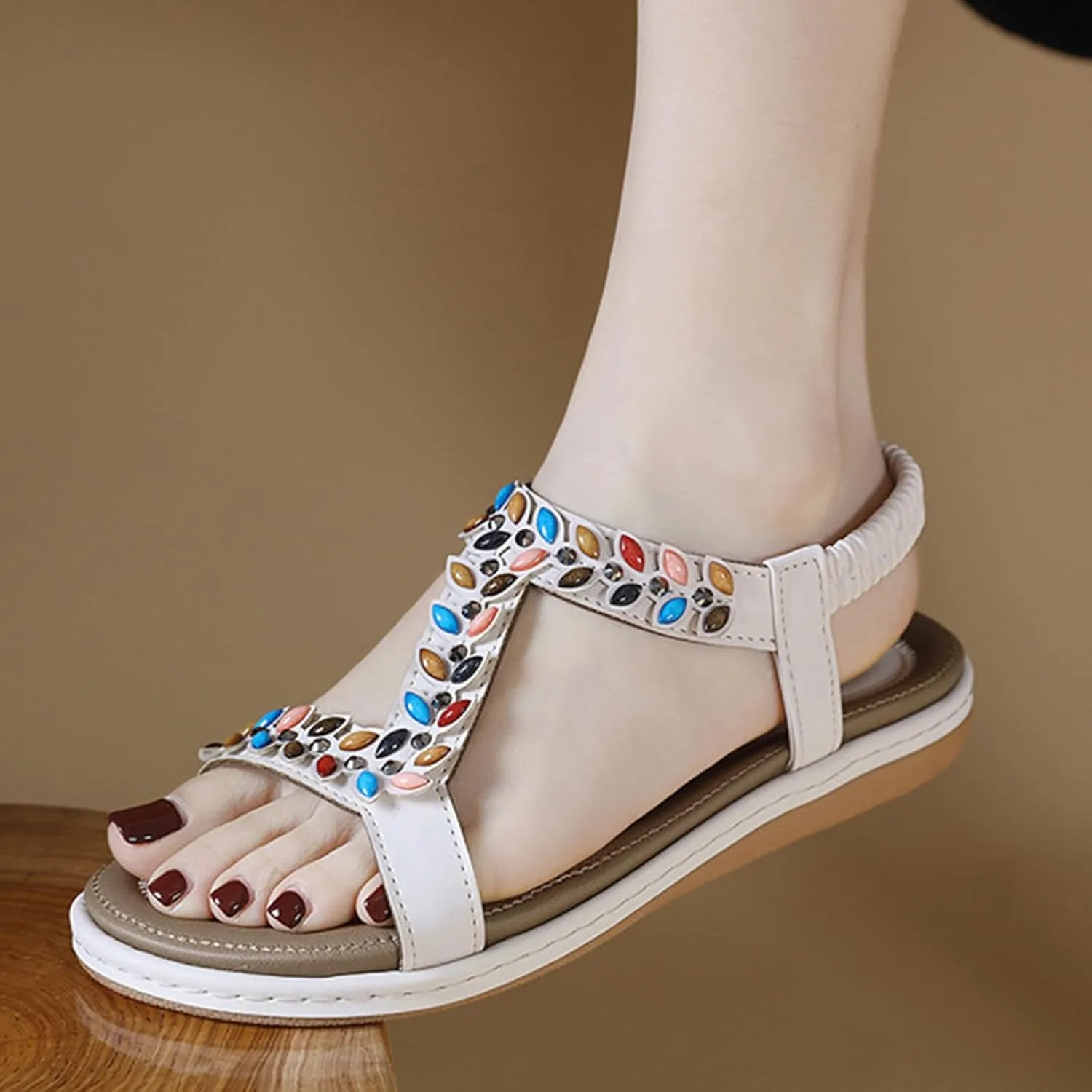 Breathable Summer Sandals for Women Comfortable Ankle Strap Outdoor Walking Shoes Versatile Sandals for Women