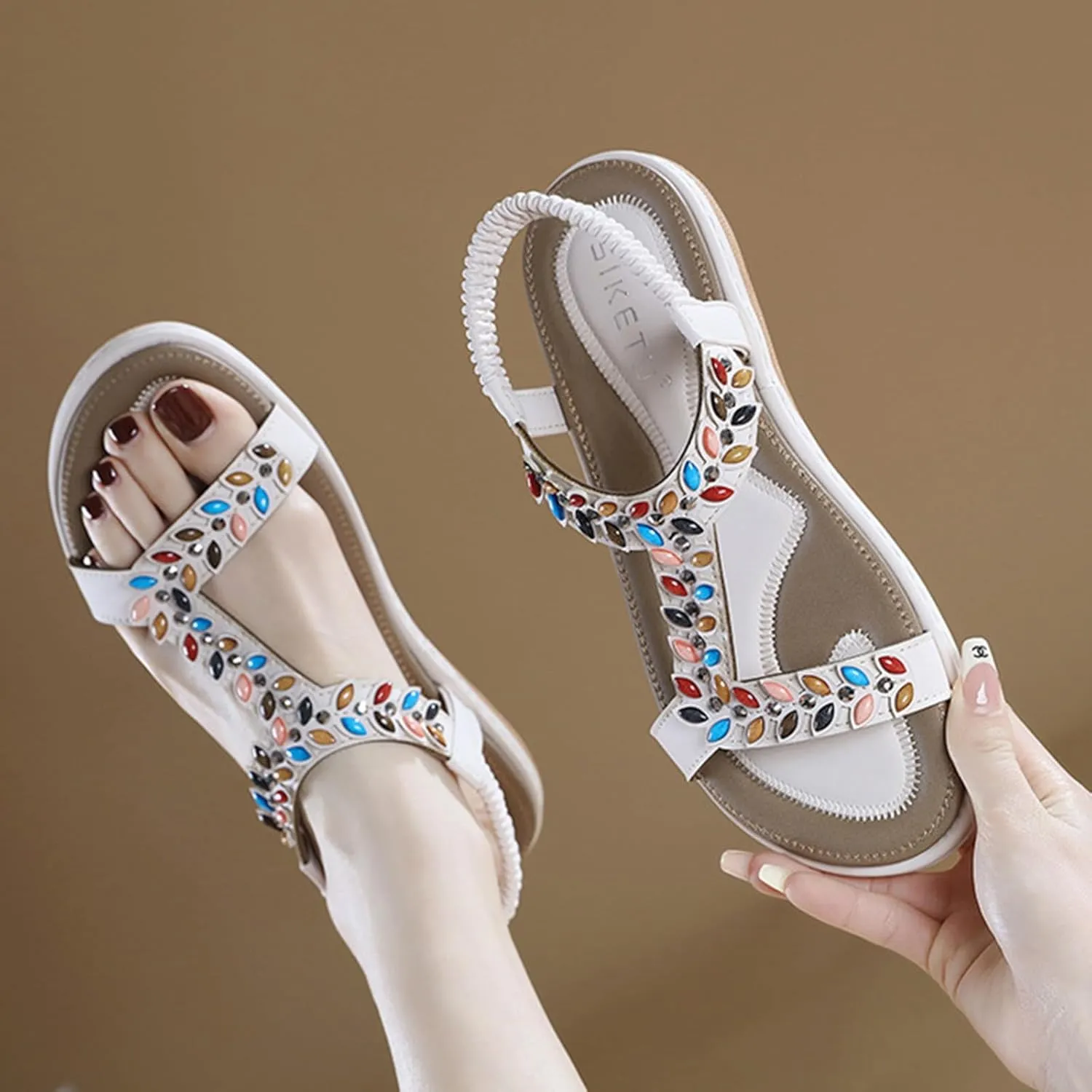 Breathable Summer Sandals for Women Comfortable Ankle Strap Outdoor Walking Shoes Versatile Sandals for Women