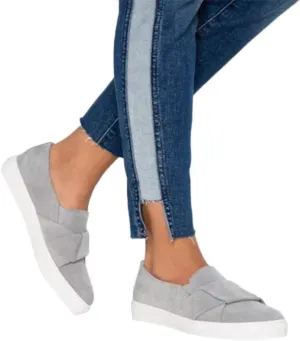 Canvas Sneakers Women Slip on Gibobby Women's Slip On Loafers Hollow-Out Round Toe Flat Fashion Sneakers