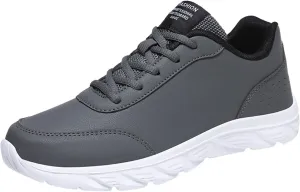 Casual Sport Shoes for Men Fashion Simple Daily Shoes Flat Bottom Lace up Comfortable Lightweight Rubber Sole Sneakers Soft Work Walking Shoe