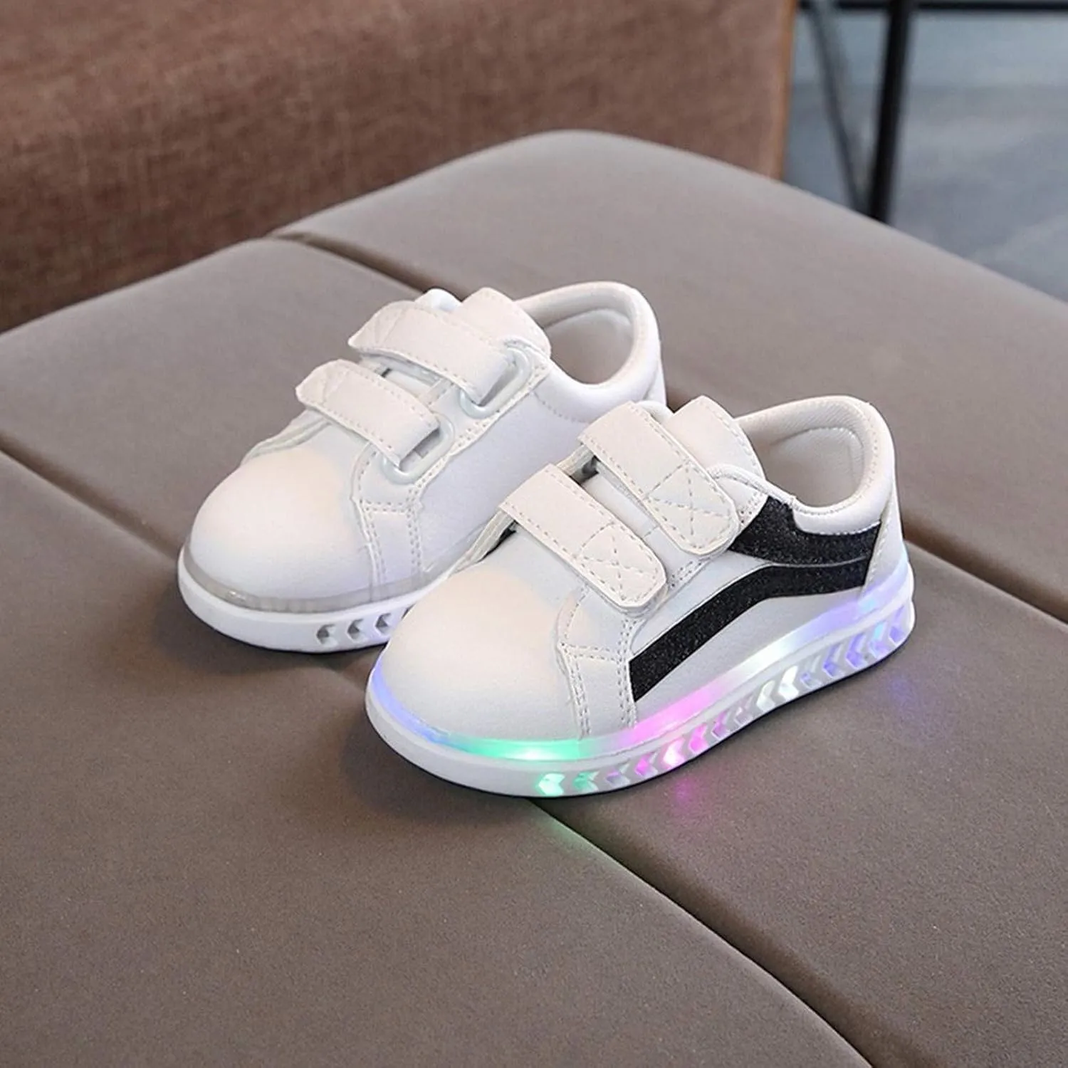 Children Baby Girls Boys Mesh Led Luminous Socks Sport Run Sneakers Casual Anti-Slip Shoes Toddler Cotton Boots
