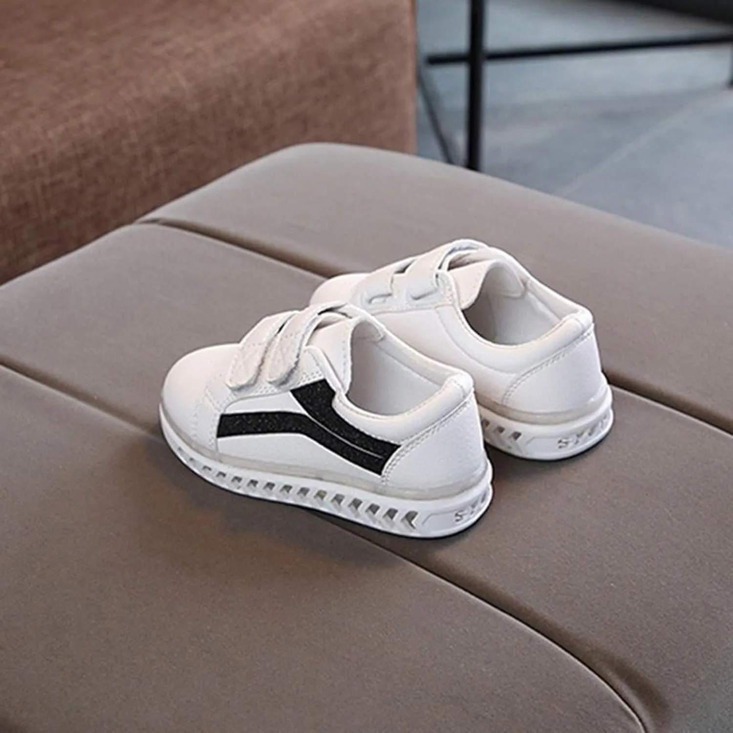 Children Baby Girls Boys Mesh Led Luminous Socks Sport Run Sneakers Casual Anti-Slip Shoes Toddler Cotton Boots