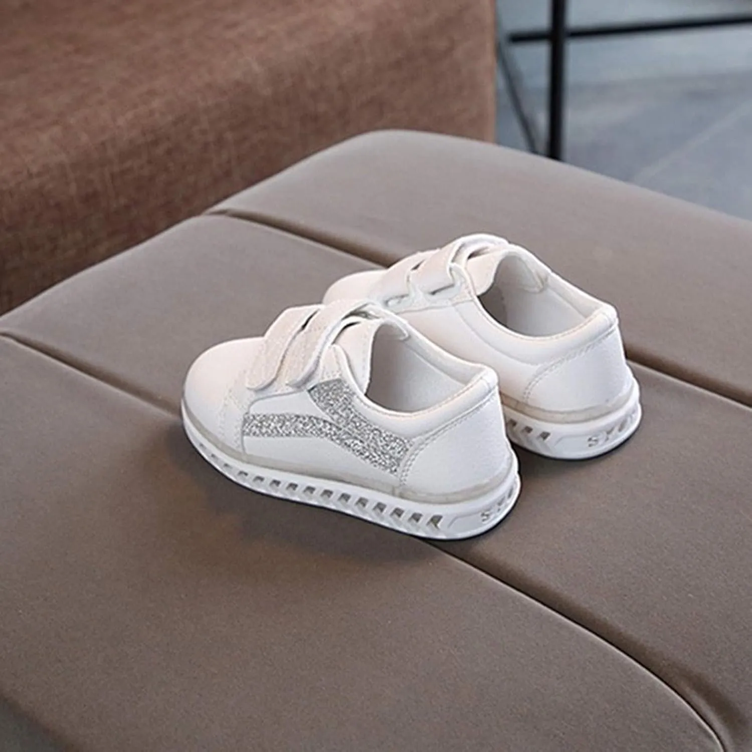 Children Baby Girls Boys Mesh Led Luminous Socks Sport Run Sneakers Casual Anti-Slip Shoes Toddler Cotton Boots