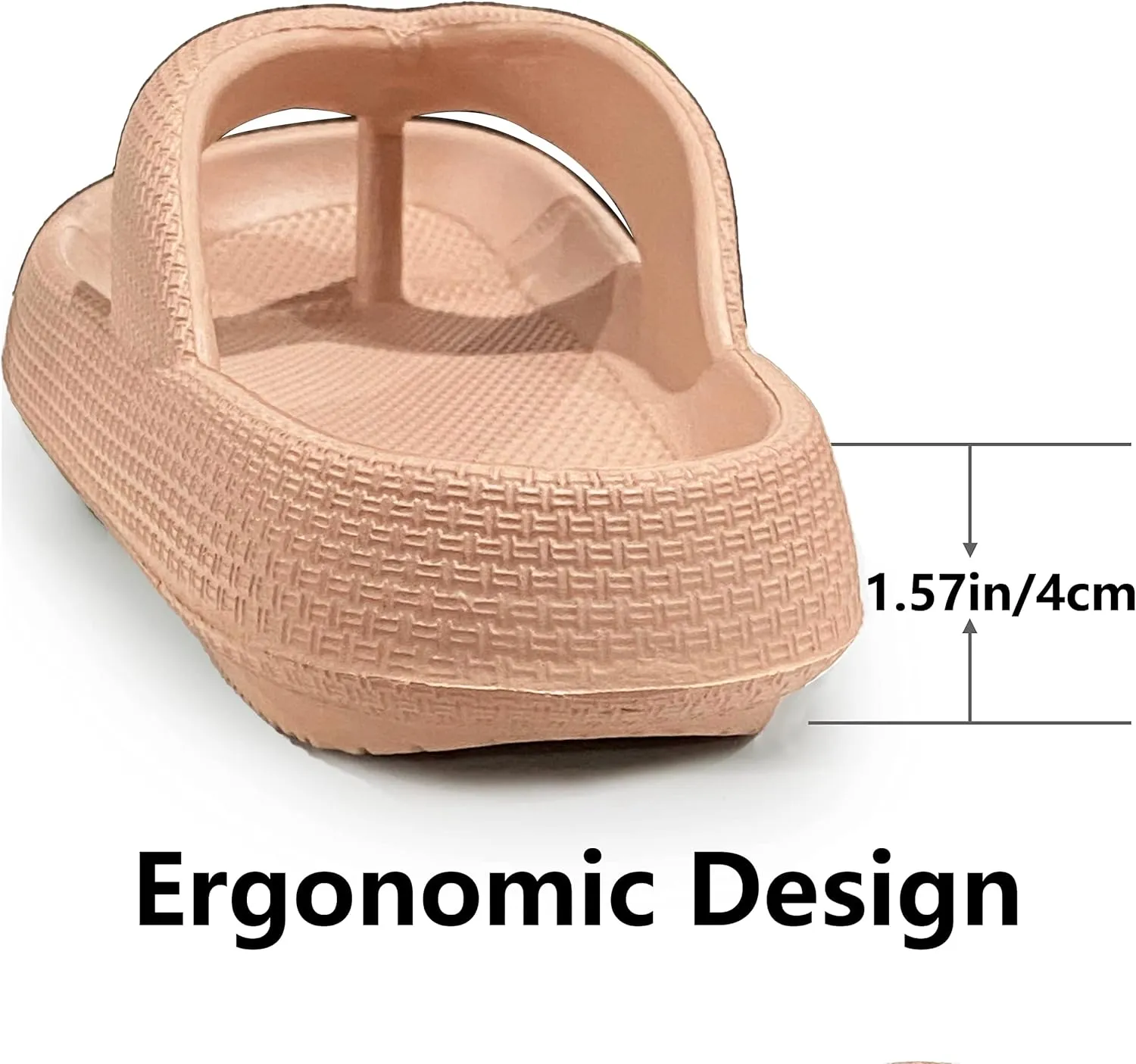Cloud Flip Flops for Men Women Orthotic Lightweight Beach Slides Pillow Soft Slides Sandals Cushion Beach Flip Flops EVA Comfy Bath Spa Walking Sandals Pool Thong Slippers