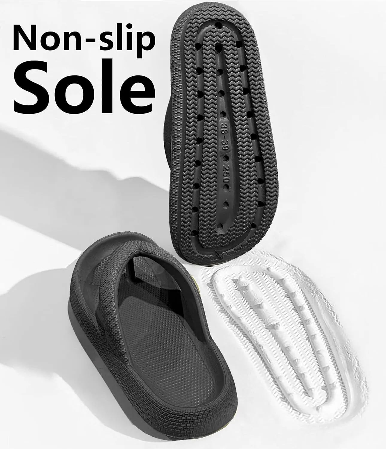 Cloud Flip Flops for Men Women Orthotic Lightweight Beach Slides Pillow Soft Slides Sandals Cushion Beach Flip Flops EVA Comfy Bath Spa Walking Sandals Pool Thong Slippers