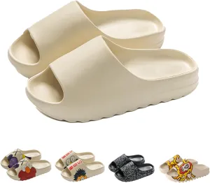 Cloud Slippers and Pillow Slippers for Women and Men,Quick Drying Open Toe Thick Soft Slides Slippers,Beach Shoes Water Shoes Non-Slip Indoor and Outdoor Sandals
