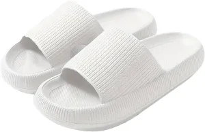 Cloud Slippers for Women and Men Pillow House Slipper Eva Soft Slides Shoes Non-Slip Quick Drying Shower Sandals Lightweight Comfort Shoe Thick Sole Sandal for Adult Couples Indoor and Outdoor