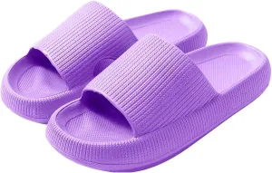 Cloud Slippers for Women and Men Pillow House Slipper Eva Soft Slides Shoes Non-Slip Quick Drying Shower Sandals Lightweight Comfort Shoe Thick Sole Sandal for Adult Couples Indoor and Outdoor