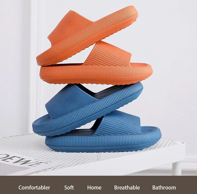 Cloud Slippers - Unisex Cloud Slides with Open Toe Design & Thick Sole, Shower Shoes for Women, Indoor House Slippers for Men, Non Slip & Soft Shower Slippers for Men