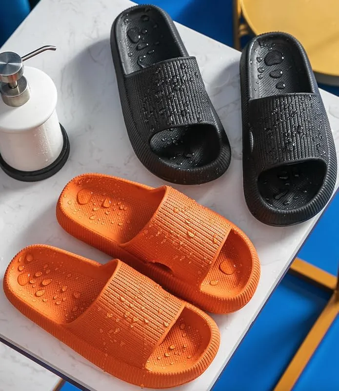 Cloud Slippers - Unisex Cloud Slides with Open Toe Design & Thick Sole, Shower Shoes for Women, Indoor House Slippers for Men, Non Slip & Soft Shower Slippers for Men