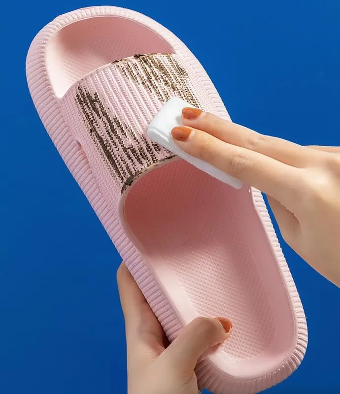 Cloud Slippers - Unisex Cloud Slides with Open Toe Design & Thick Sole, Shower Shoes for Women, Indoor House Slippers for Men, Non Slip & Soft Shower Slippers for Men