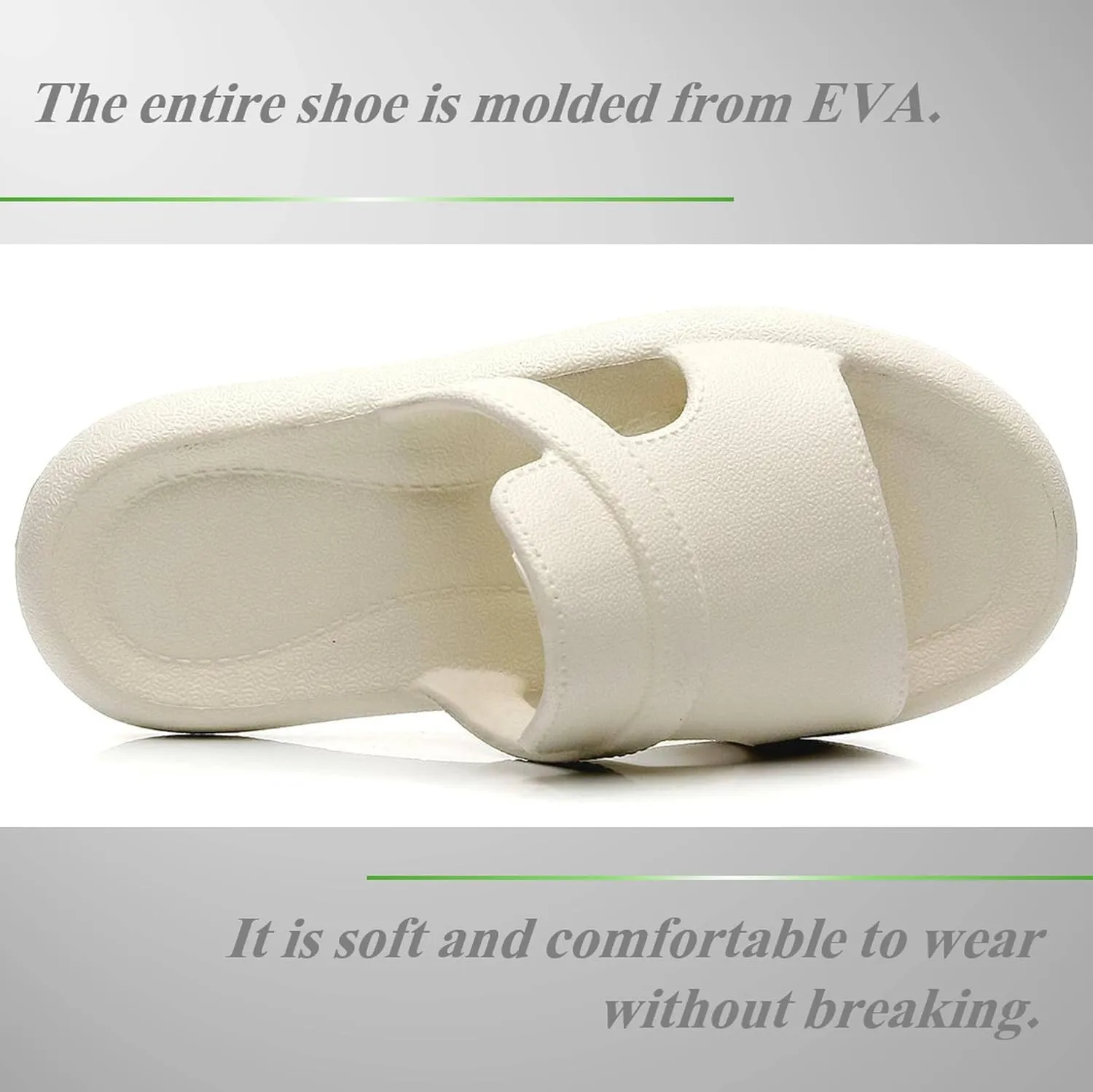 Crazy Lady Women's House Slippers Shower Shoes Outdoor Indoor Slides Soft Flat Comfy Anti-Slip Sandals