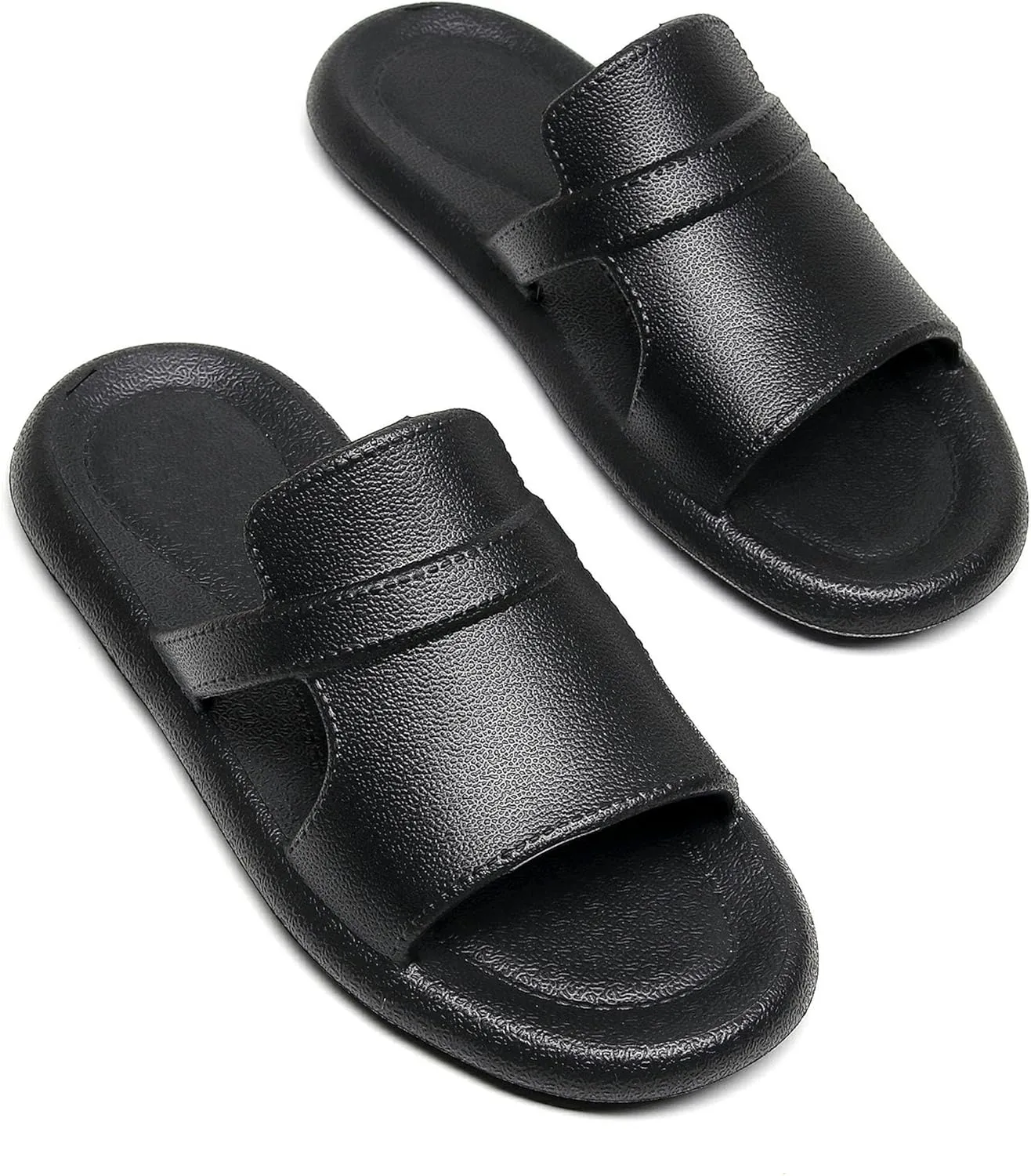 Crazy Lady Women's House Slippers Shower Shoes Outdoor Indoor Slides Soft Flat Comfy Anti-Slip Sandals