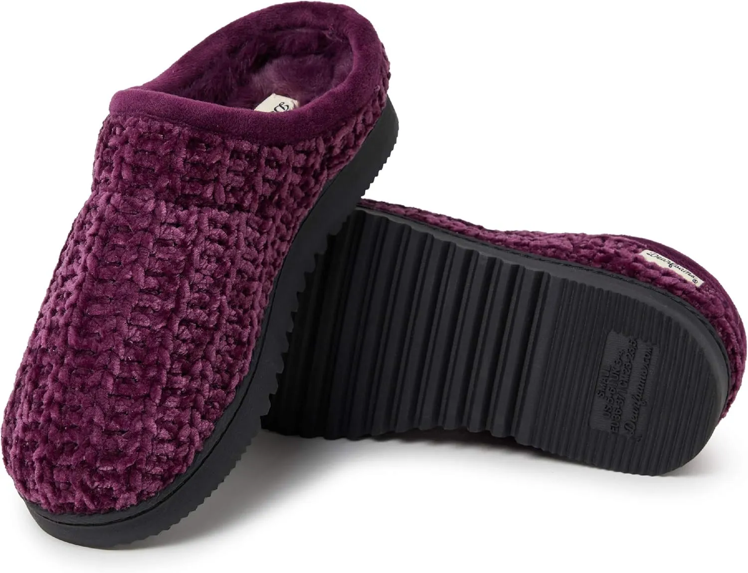 Dearfoams Women's Chenille High Vamp Clog Slipper