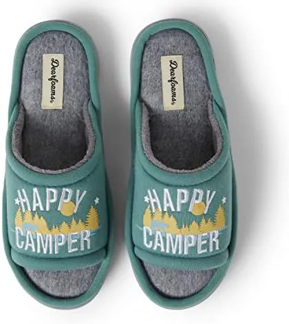 Dearfoams womens Matching Family Indoor/Outdoor Summer Camping Slide Slipper