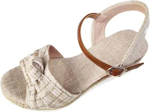 Eduavar Womens Sandals Dressy, Sandals Women Cow Color Print Sandals Ankle Strap Espadrille Platform Wedge Sandals