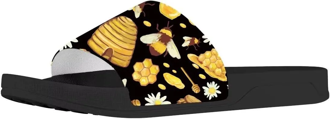 Forchrinse Women Soft Non Slip Sandals Flat Slides for Beach Pool Shower Home Slippers