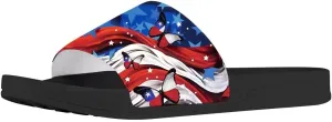 Forchrinse Women Soft Non Slip Sandals Flat Slides for Beach Pool Shower Home Slippers