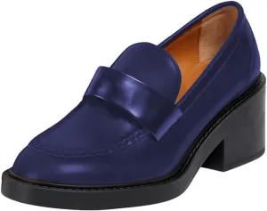 FOWT Women Platform Round Toe Penny Loafers Slip on Chunky Low Heel Pumps Comfortable Office Daily Shoes Size 4-16 US