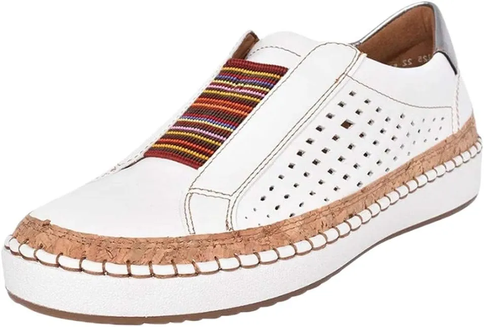 Gibobby Walking Shoes for Women Slip ons,New Wedge Sneakers Women's Outdoor Sneakers Fashion Casual Hollow Fashion Casual for Women Wedge Sneakers