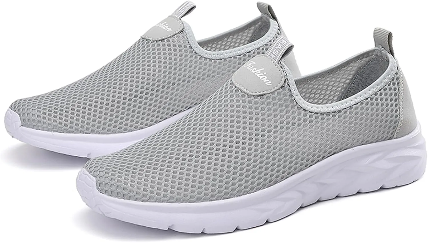 Hbeylia Slip on Easy Sneakers for Men Ultra Lightweight Walking Shoes Non Slip Lightweight Fashionable Breathable Tennis Skateboard Shoes for Shopping Travel