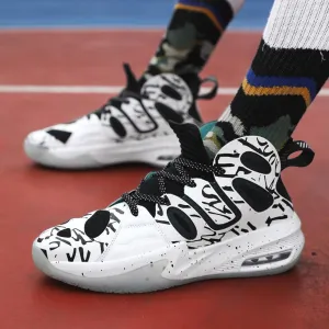 High top Neutral Basketball Shoes Men's Shoes Women's Shoes Super Light Sneakers high top Graffiti Style Couple Style