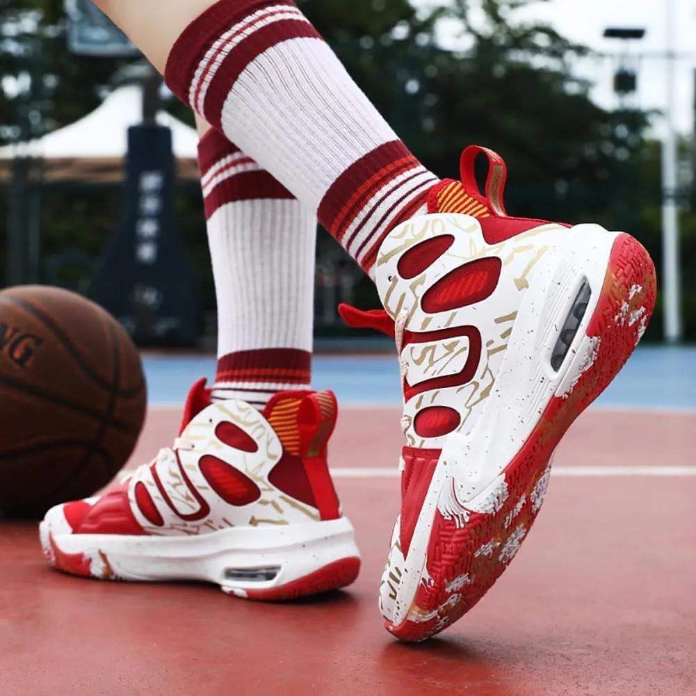 High top Neutral Basketball Shoes Men's Shoes Women's Shoes Super Light Sneakers high top Graffiti Style Couple Style