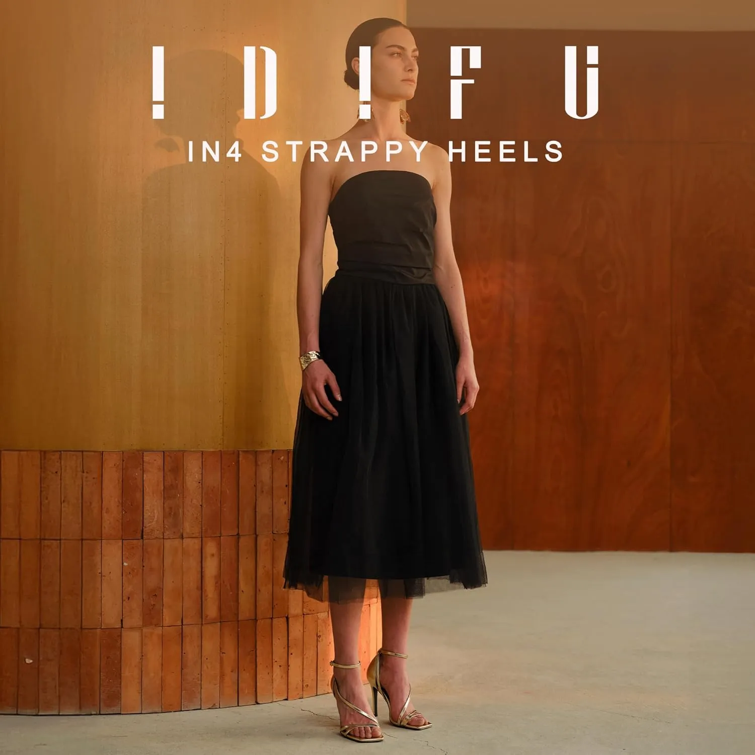IDIFU IN4 Strappy Heels for Women Sexy High Stiletto Square Open Toe Heels Dress Shoes for Women Dressy Wedding Prom Bridal Bridesmaid Shoes Ankle Strap Heeled Sandals Comfortable Cute Trendy Heels