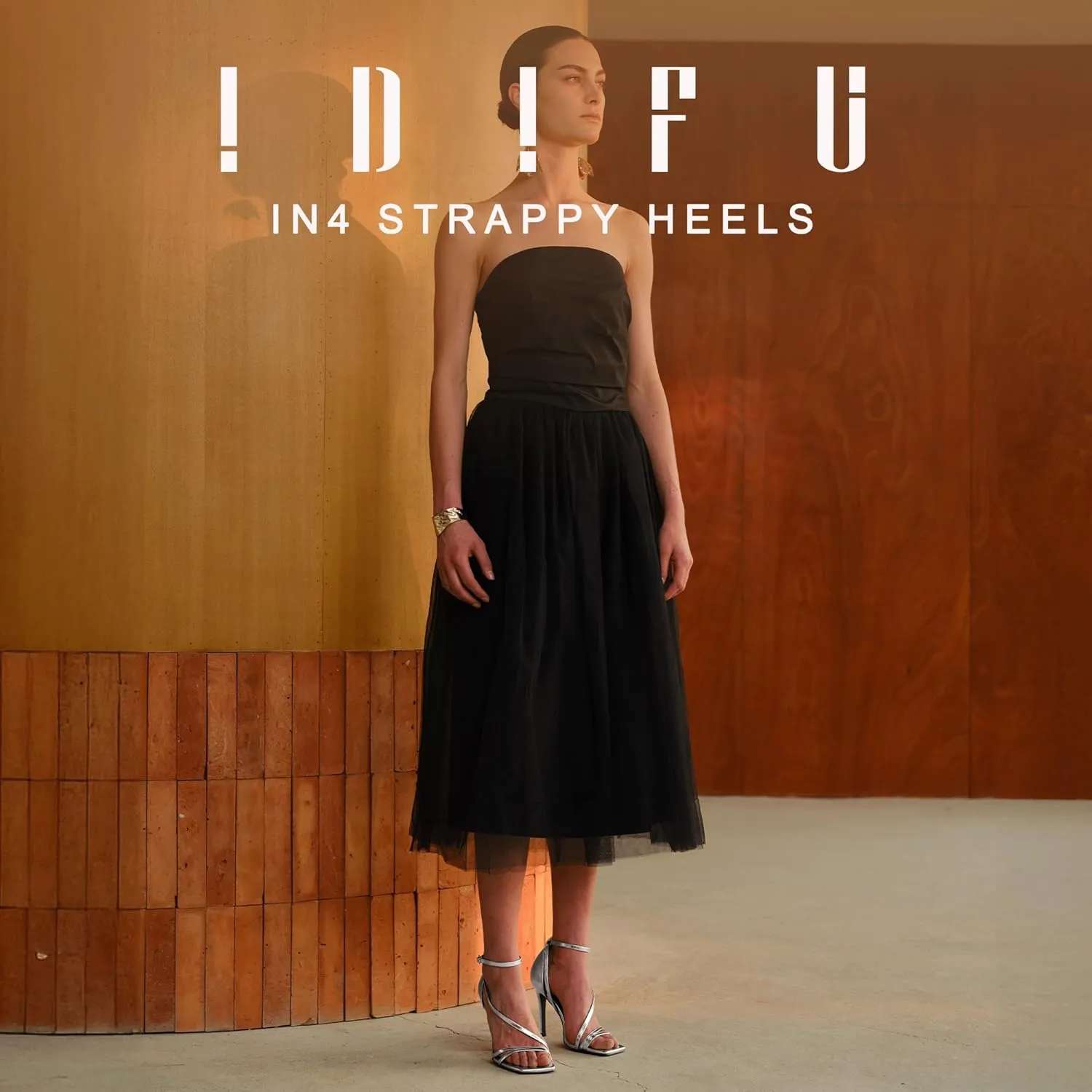 IDIFU IN4 Strappy Heels for Women Sexy High Stiletto Square Open Toe Heels Dress Shoes for Women Dressy Wedding Prom Bridal Bridesmaid Shoes Ankle Strap Heeled Sandals Comfortable Cute Trendy Heels