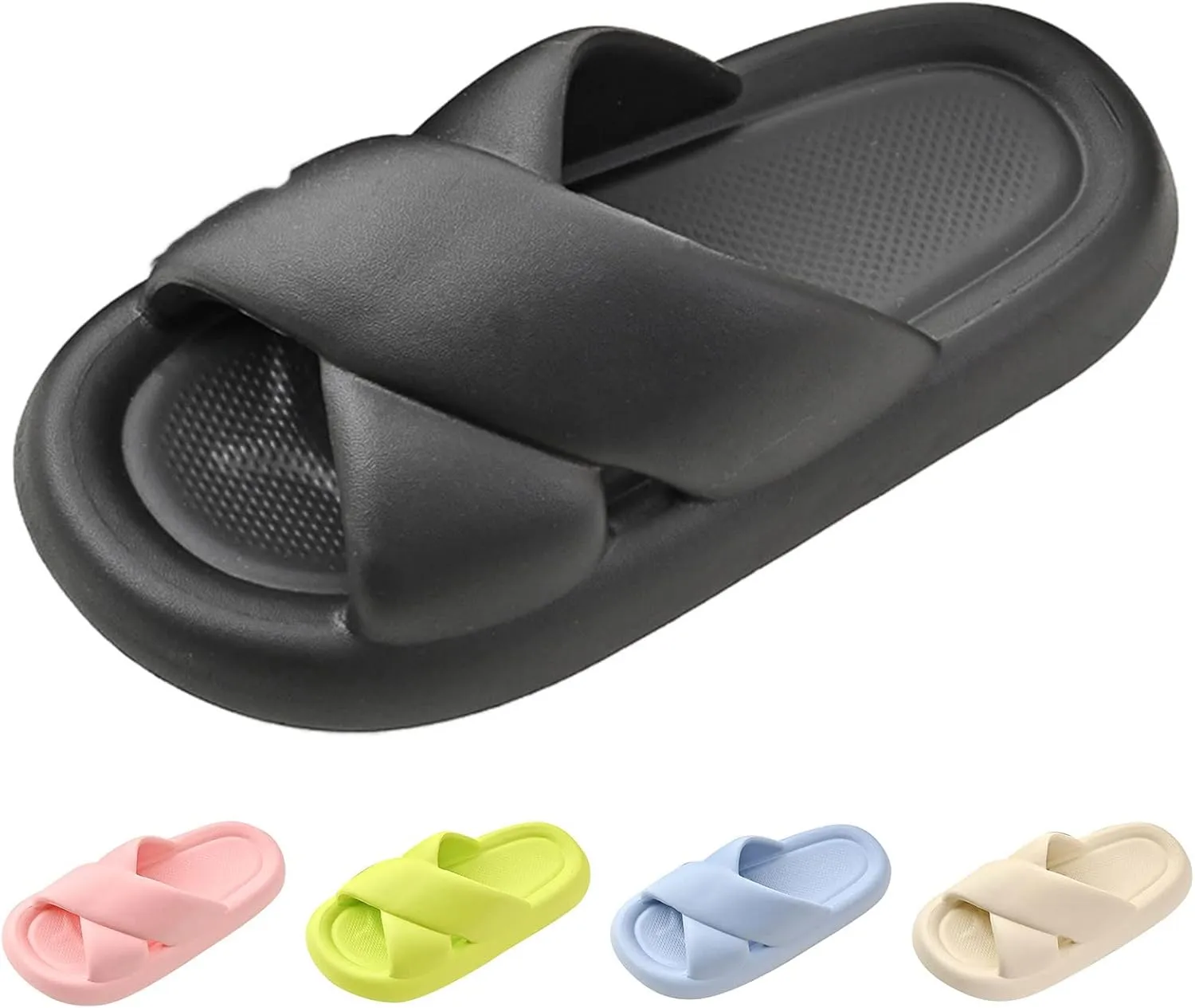 Indoor Slipper Mens Bath Slippers Women and Men Cloud Slides Bathroom Slipper Water Shoe Dry Quickly Drainage Hole
