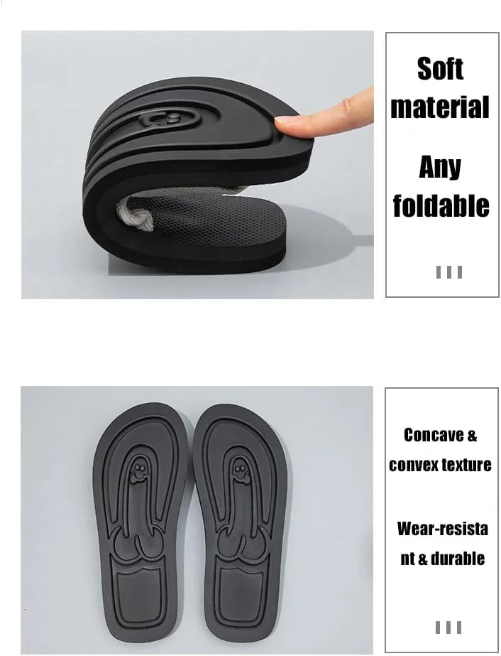 Invisible Flip Flops, Fun Printed Flip Flops for Men & Women, Comfortable Quick-Drying Non-Slip Sandals