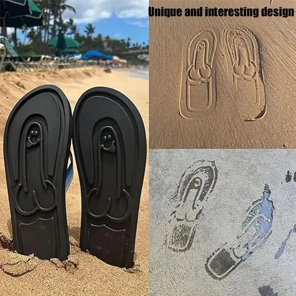 Invisible Flip Flops, Fun Printed Flip Flops for Men & Women, Comfortable Quick-Drying Non-Slip Sandals