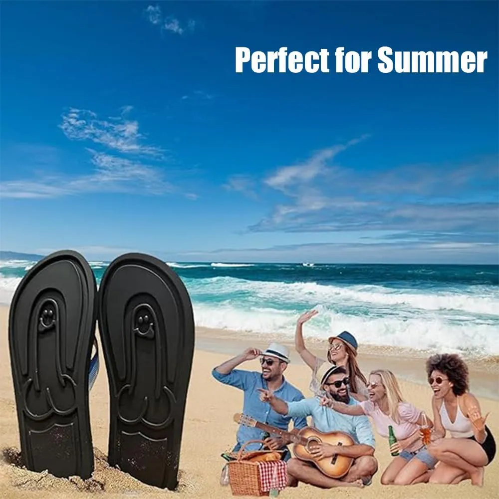 Invisible Flip Flops, Fun Printed Flip Flops for Men & Women, Comfortable Quick-Drying Non-Slip Sandals