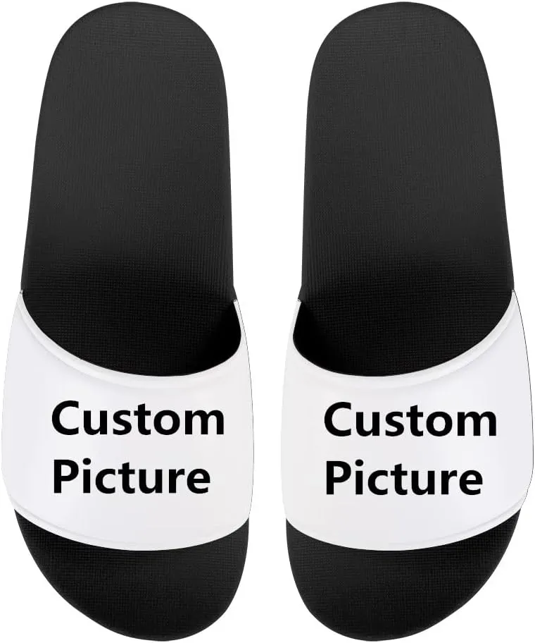 JoyLamoria Unisex Fashion Printed Slide Sandals, Home Bathroom Slip-on Flat Slippers Daily Shoes for Men Women
