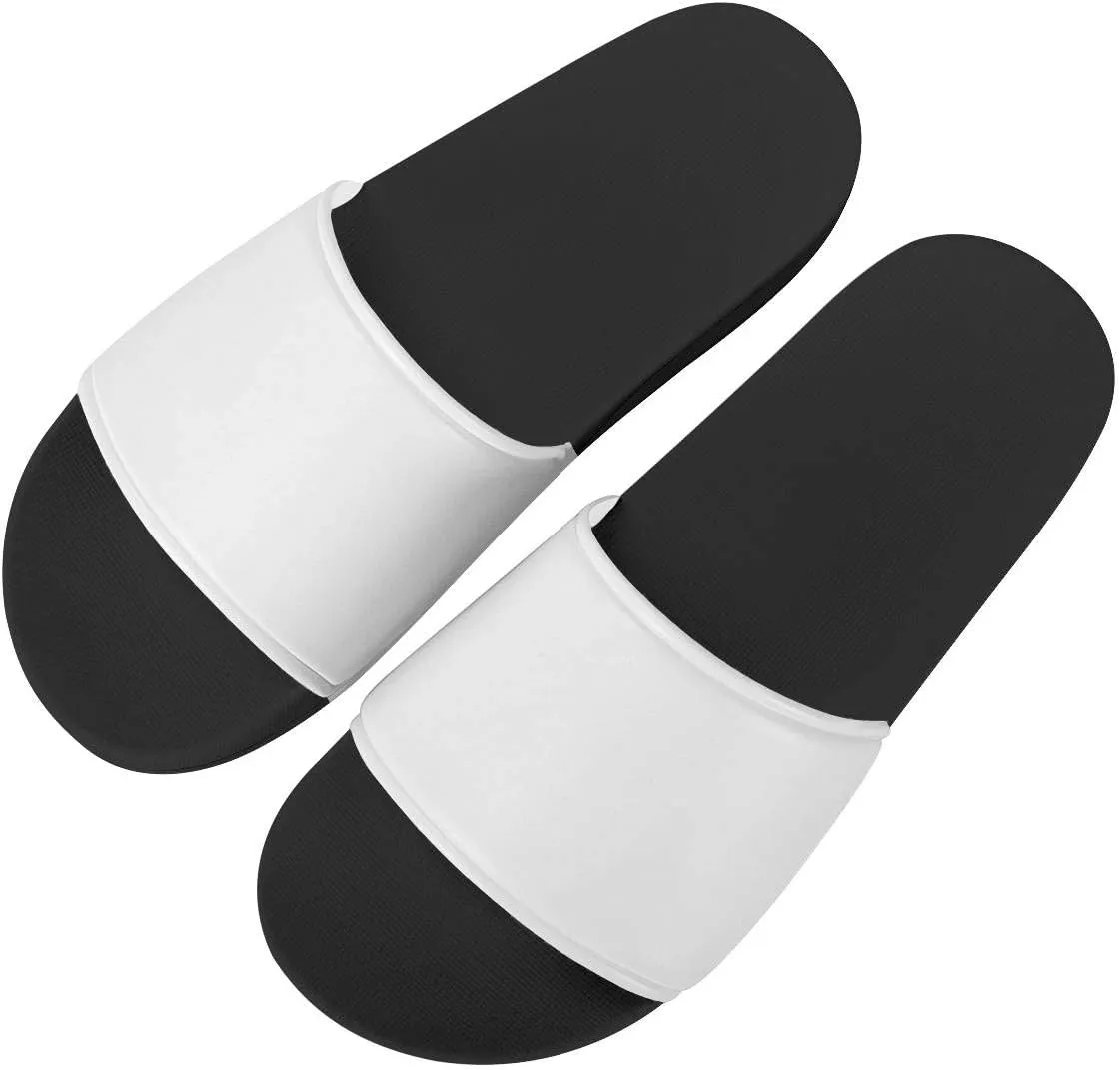 JoyLamoria Unisex Fashion Printed Slide Sandals, Home Bathroom Slip-on Flat Slippers Daily Shoes for Men Women