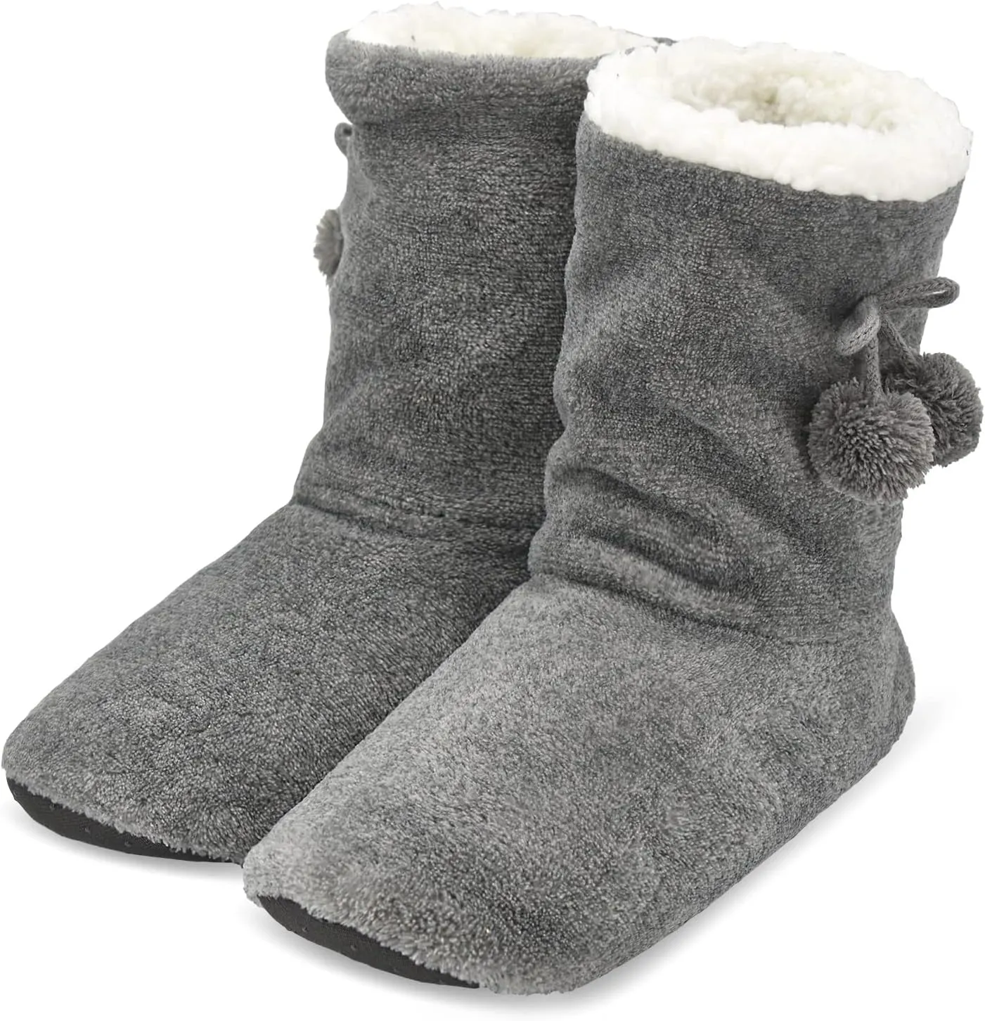 Keyela Womens Slipper Socks With Soles, Fluffy Cozy Soft Non-Skid Bottom Slippers Booties For Ladies, Fuzzy Winter House Slippers