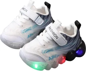 Kids LED Light up Shoes USB Charging Flashing High-top Sneakers for Boys Girls Child Unisex First Walking Sneaker