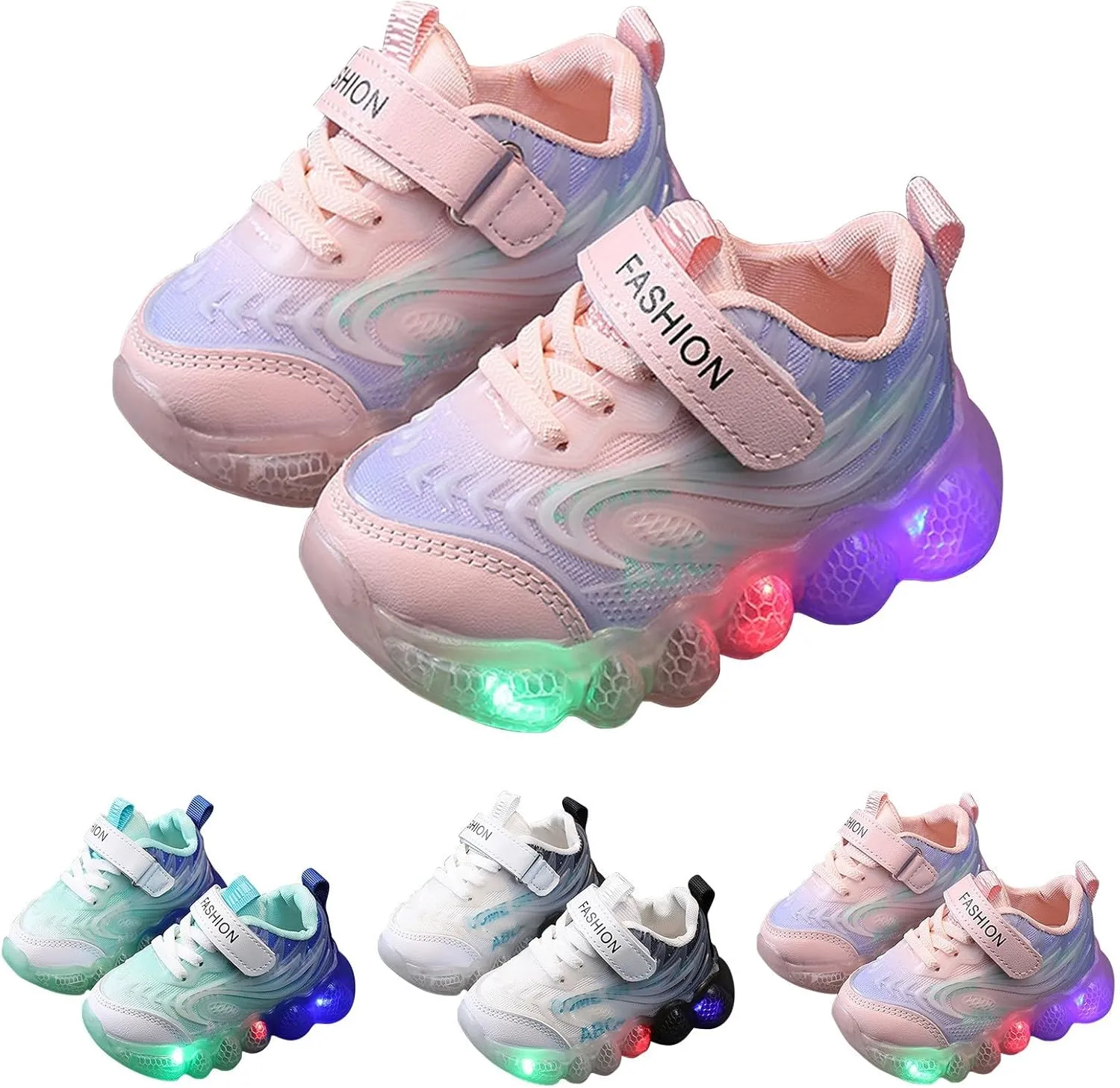 Kids LED Light up Shoes USB Charging Flashing High-top Sneakers for Boys Girls Child Unisex First Walking Sneaker